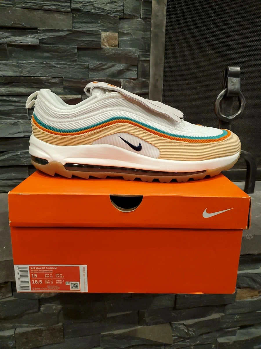 Nike Air Max 97 G Golf Celestial Gold Size 15 DEADSTOCK