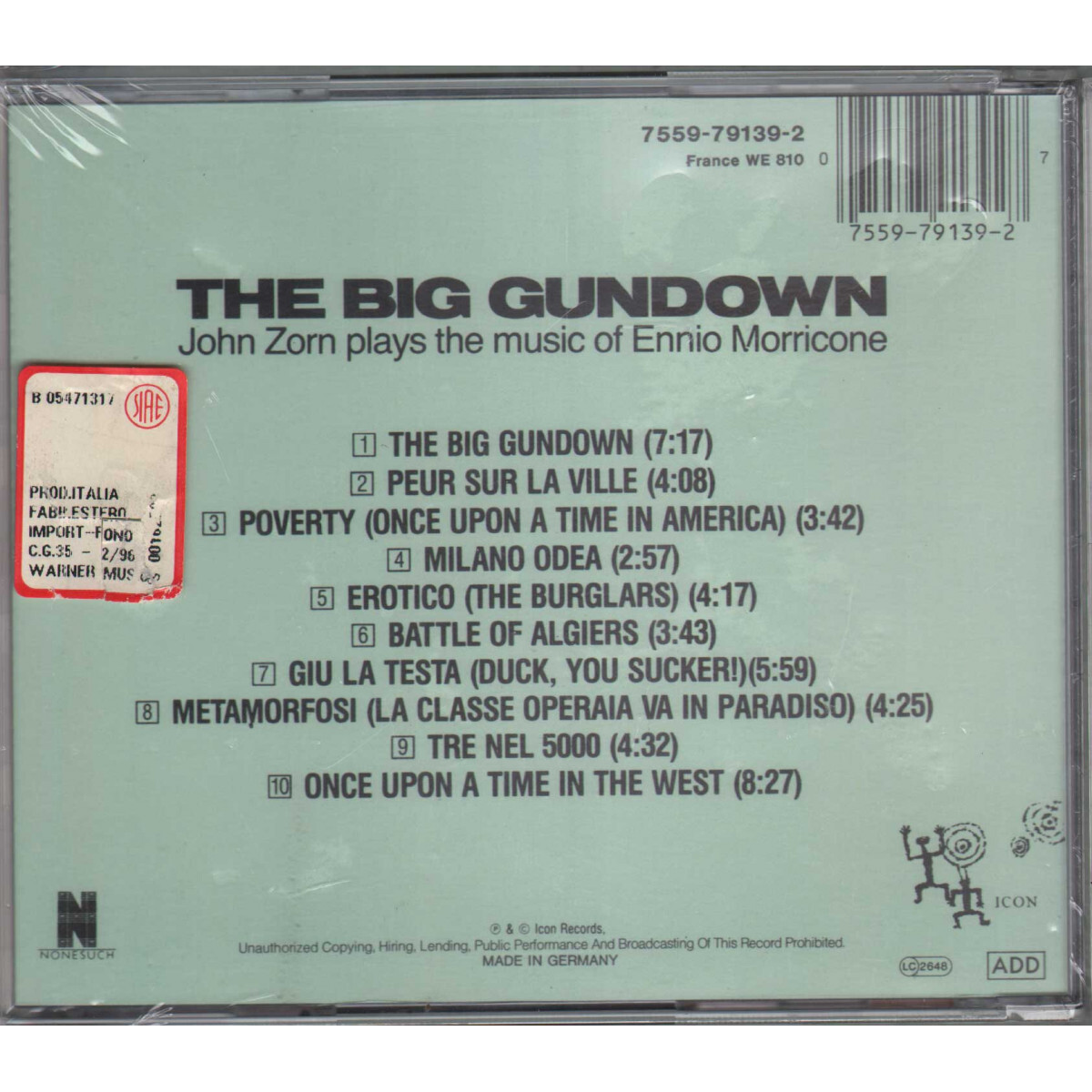 John Zorn Performs The Music Of Ennio Morricone ‎CD The Big