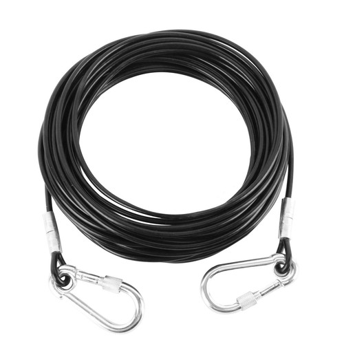 20 FT Dog TieOut Stainless Steel Cable Leash Pet Leash Heavy Duty for