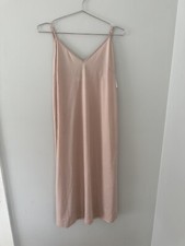 ASTR The Label Cowl Slip Midi Dress Pink Blush Women's Size Small NWOT