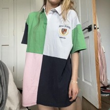 BDG Urban Outfitters Crest Spliced Oversize Polo Shirt Dress - NWT