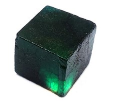 91.00 Ct  Green Emerald CUBE Rough DYED EGL Certified Loose Gemstone 5AJ