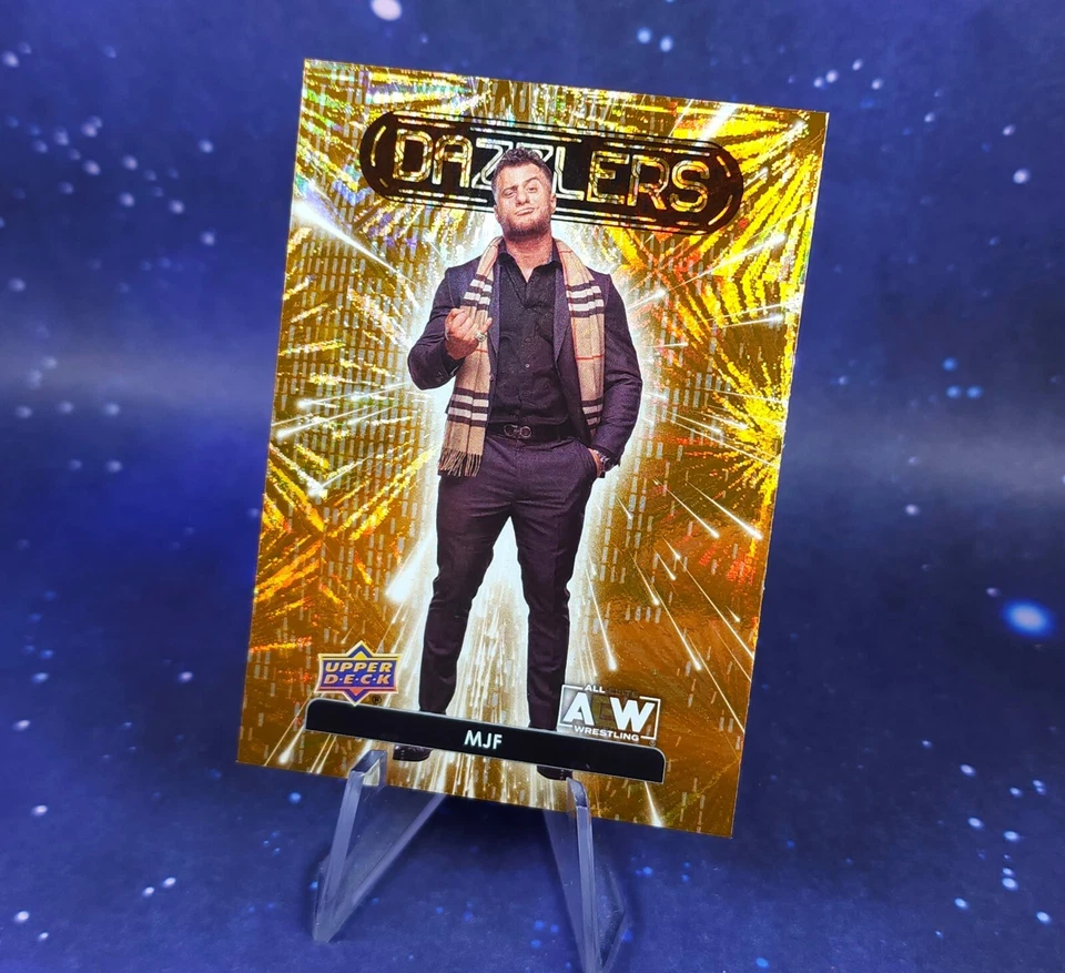 MJF 2023 UD AEW Orange Dazzlers Holofoil Wrestling Upper Deck - Image 3 of 4