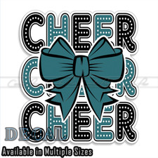 Cheerleader Cheer Team Teal Black Decal Sticker