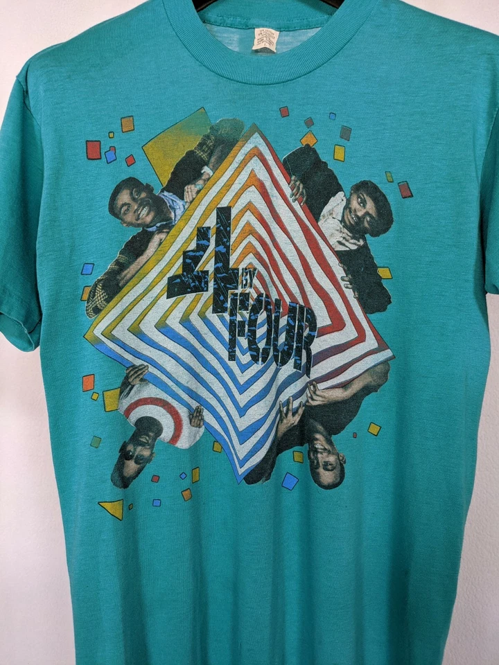 Camiseta 4 por Cuatro Vintage Años 80 5050 R&B Hip Hop Bronx Nueva York Camiseta Grande Foto 2 de 4