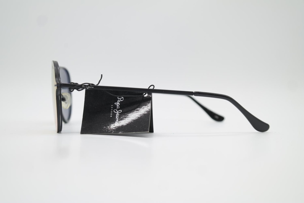 Lunettes De Soleil Pepe Jeans Briggs - Noir Ovale Métal - Neuves Sans étiquettes - Allemagne
