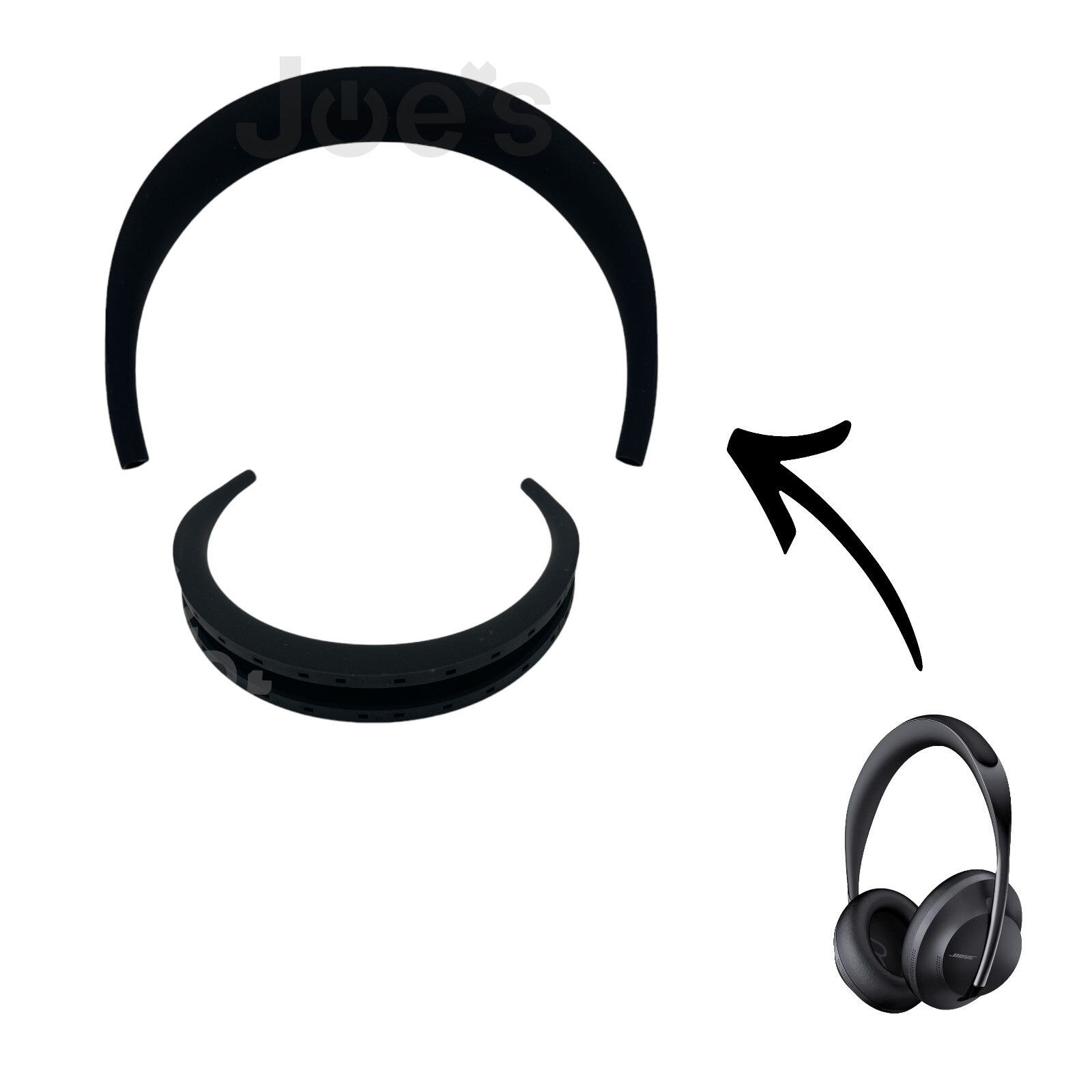 Genuine OEM Bose NC700 Headphones Replacement Under Headband Rubber Cushion in Black - Authentic Spare Part-image