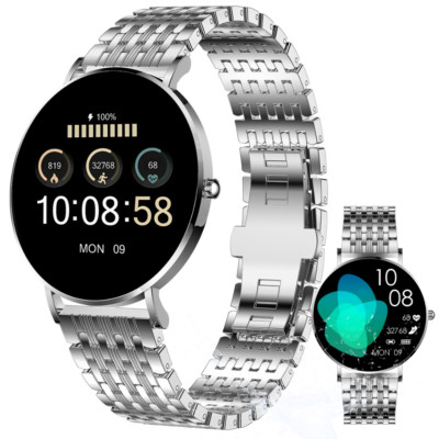 XCOAST SIONA 2 Elegance Silver Damen Smartwatch - AMOLED, Wasserdicht