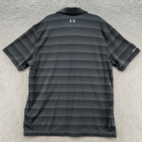 Polo homme Under Armour extra large coupe ample stretch Heatgear rayé - Photo 2/10