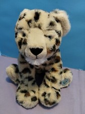 FAO Schwarz Spotted Cheetah Leopard Plush Realistic Stuffed Animal 10  Sitting