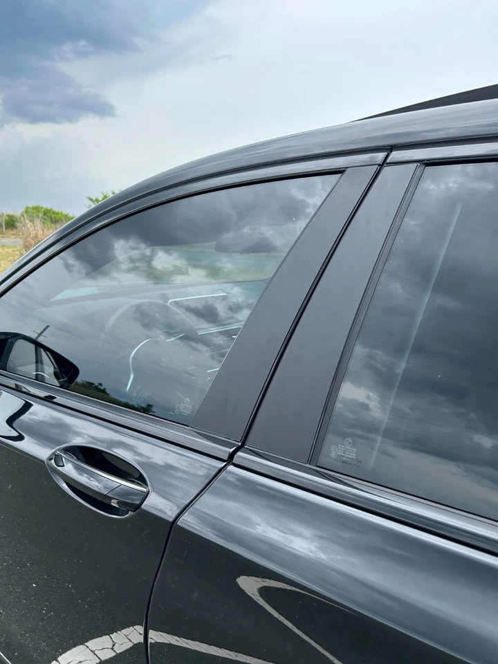 MATTE BLACK Pillar Posts Textured 4PCS Door Trim FOR Lincoln Mark LT 2006-2014 - Image 3 of 4