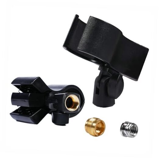 1 Pcs Microphone Clip, Mic Holder for Microphones with Outer Diameter Between