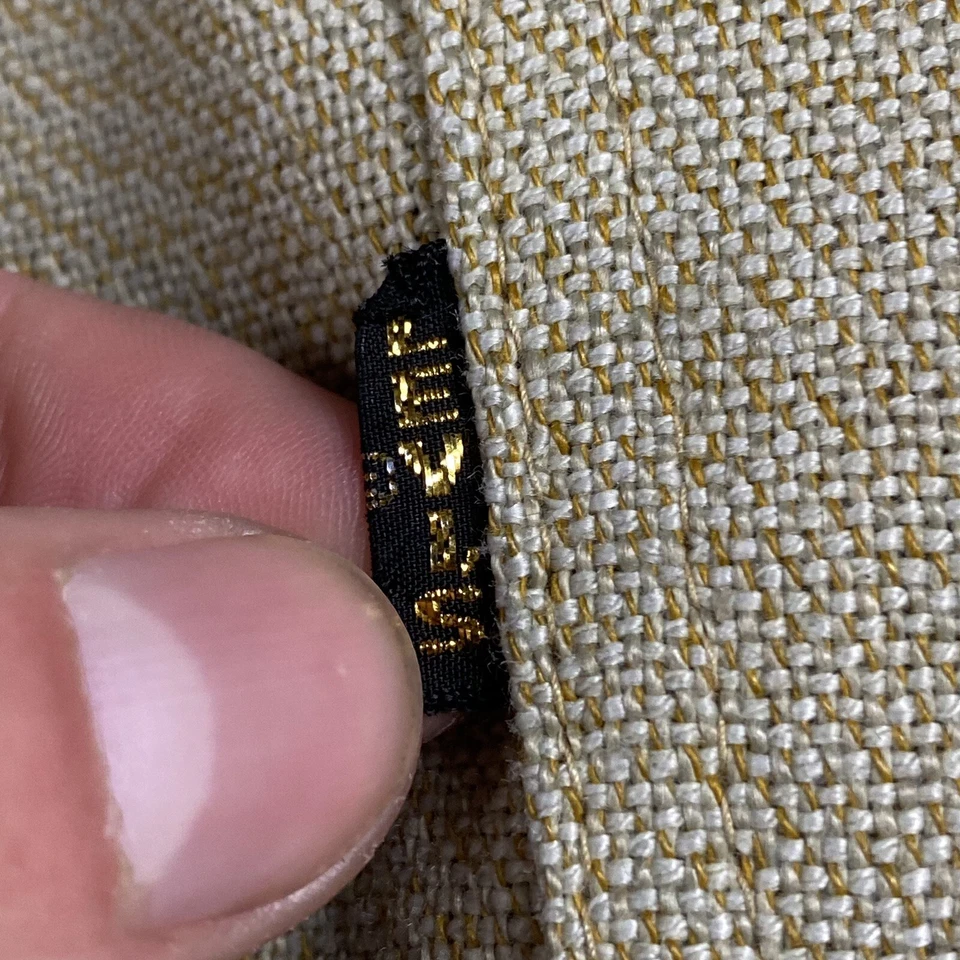 RARE 60S LEVIS BIG E STA-PREST JEANS BEIGE TAN TEXTURED TWILL PANTS SLACKS 34X29 - Image 2 of 4