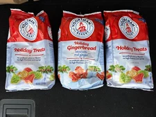 3 x Bags Voortman Holiday Gingerbread With Ginger 12.34 Oz Each BB 4/2025 Limtd