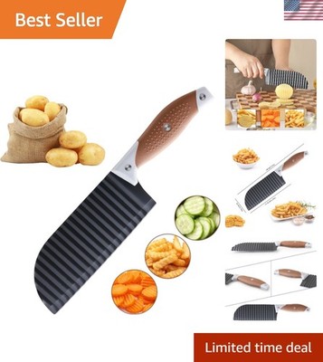 Stainless Steel Crinkle Cut Knife - Perfect for Fries, Vegetables & More
