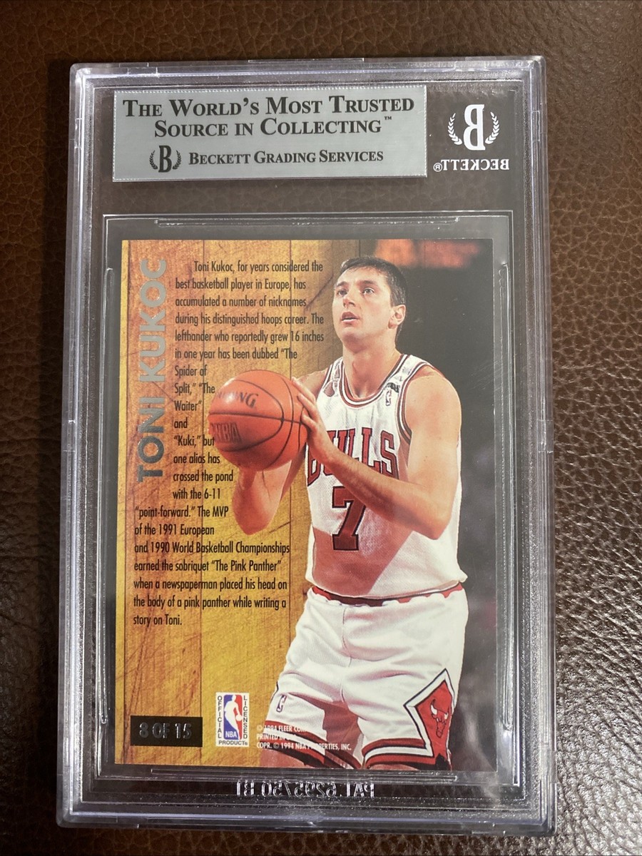 BAS/BGS 93-94 ULTRA Toni Kukoc FAMOUS NICKNAMES Auto PINK PANTHER