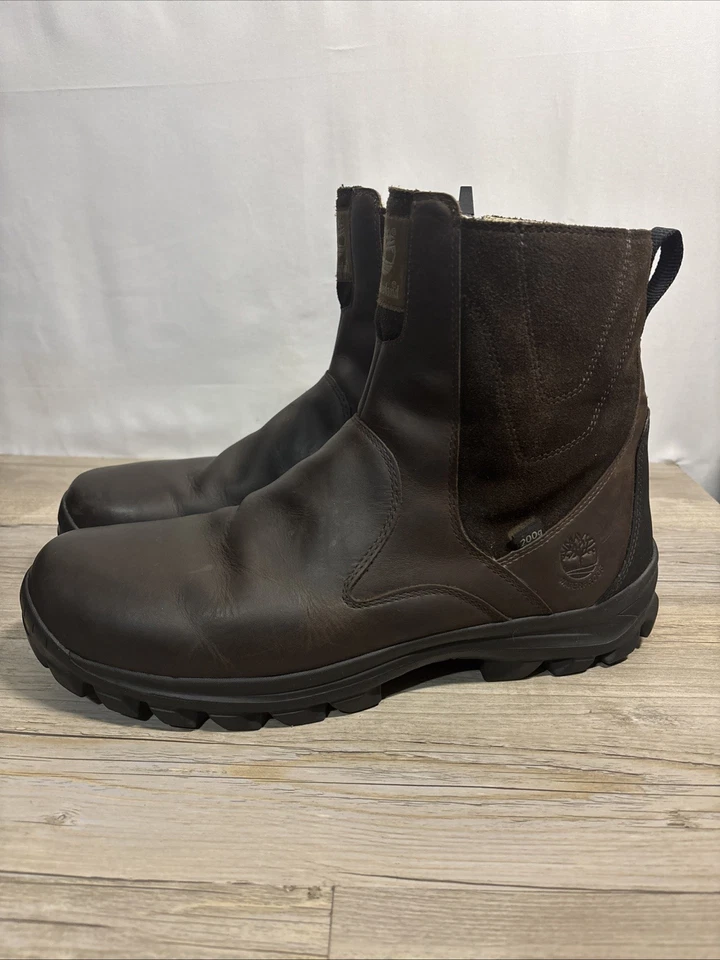 Timberland Chillberg Mid Slip-on Side Zip 200G Waterproof Leather Boot Size 14 - Image 4 of 4
