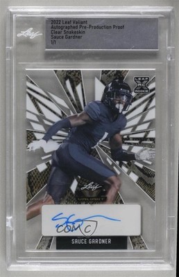 2022 Leaf Valiant 1/1 Ahmad Gardner Sauce #BA-AG1 Rookie Auto RC 0b2