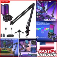 Plug and Play RGB Microphone for PC, PS4, PS5, and Mac - Ultimate Streaming Tool