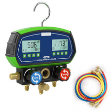 Digital Refrigeration Manifold Gauge AC Dual Pressure Temperature Vacuum Tester