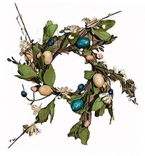 CWI Gifts Leaves Twig Wreath Rings - 10 inch - Wreath Decor for Multicolor