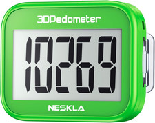 3D Pedometer for Walking, Simple Step Counter with Large Digital Display, Step T