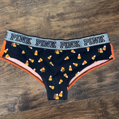 VS Pink Candy Queen Halloween Logo Cheekster Panty Size L