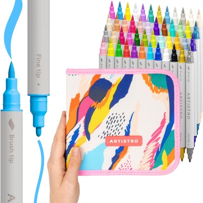 Dual Tip Acrylic Paint Markers - Easy for All Ages & Levels Acrylic Paint Pen...