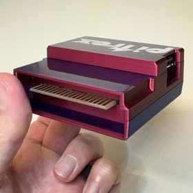 PiTrex Vectrex 3D Printed Cartridge Case with SD Card Slot [BLUE/MAROON]