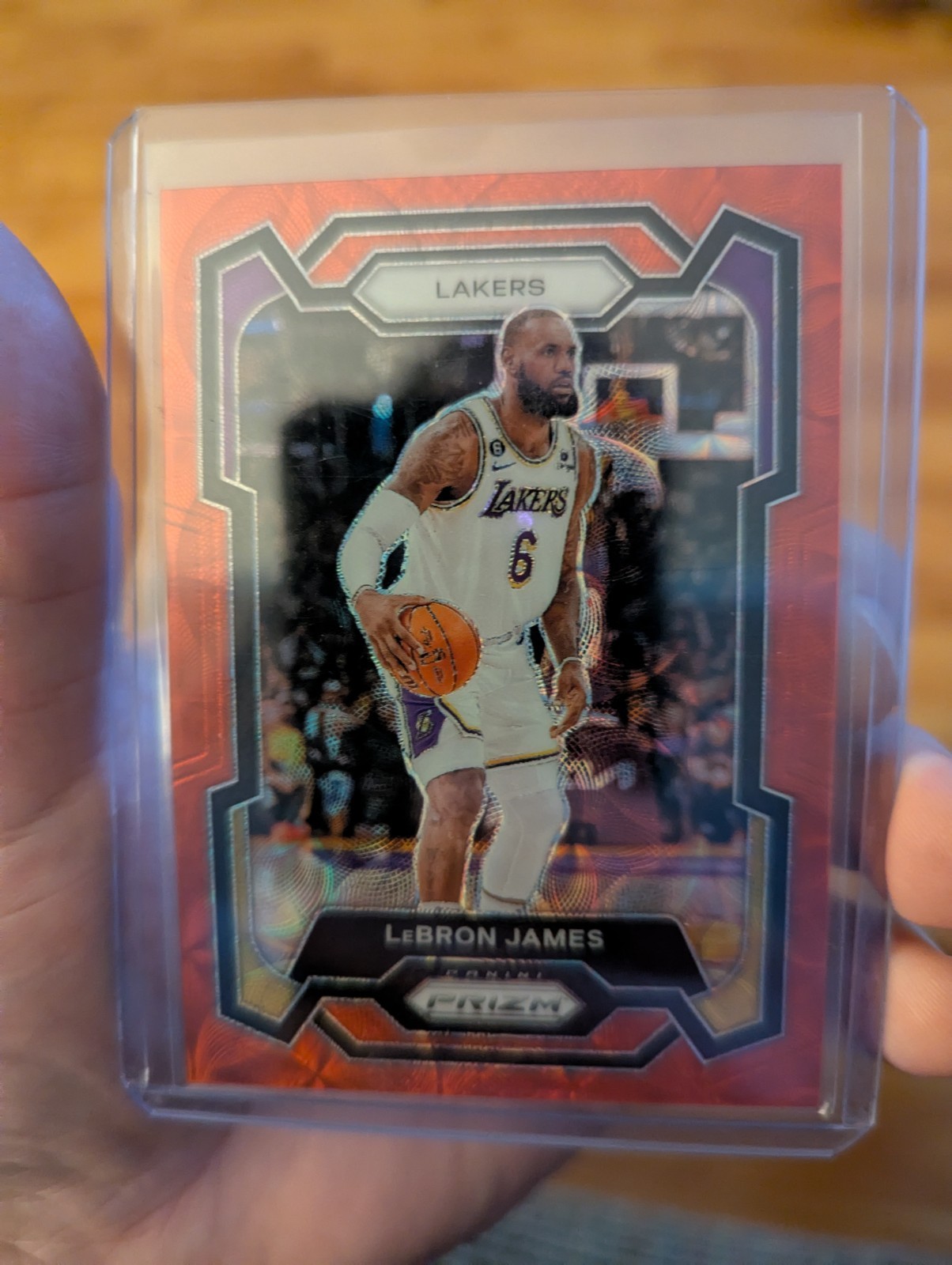 2023 Panini Prizm LeBron James Red Choice #63 /88 Lakers