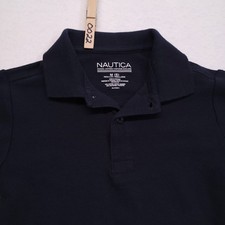 Nautica Casual Short Sleeve Collared Polo Shirt Youth Boys Size M 5 Blue