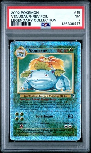 New Listing2002 POKEMON LEGENDARY COLLECTION #18 VENUSAUR-REVERSE FOIL PSA 7