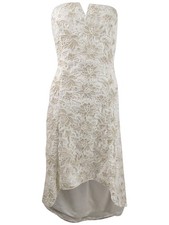 Adrianna Papell Women's Lace Midi Dress (12, Ivory/Gold) 652933825450
