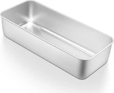 TeamFar Loaf Pan, 12 x 5 Inch Stainless Steel Loaf Pans for Baking Bread, Large