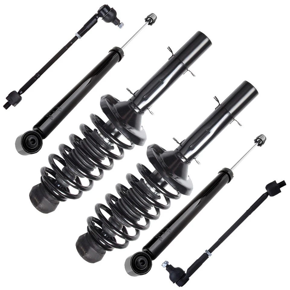 For Volkswagen Beetle Jetta Golf Front Rear Complete Struts Inner Outer Tie Rod - Image 4 of 4