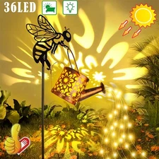 36LED Solar Watering Can Light Garden Outdoor Party Kettle Yard Art Lamp Decor