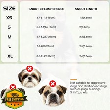 PURRLIA 2 Pack Dog Muzzle Small Medium Large Breathable Drinkable Adjustable M