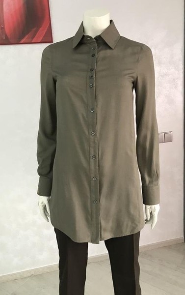 Women Patrizia Pepe Shirt Khaki Viscose 34