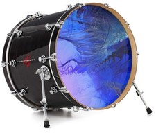 Vinyl Decal Skin for 20" Bass Kick Drum Head Liquid Smoke