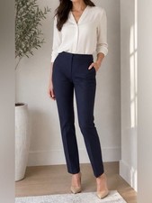 Banana Republic Women s Dark Blue Dress Pants Size 8 NEW Work Office Caree