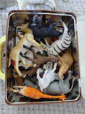 Wild Zoo Safari Animals Toys Figures Solid Plastic & Wooden