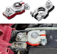 2PCS Battery Terminal Connector, Positive & Negative Auto Battery Cable Terminal