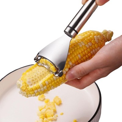 Corn Scraper,Stainless Steel Peeler,Corn Cob 7.1×2.1 in, Silver