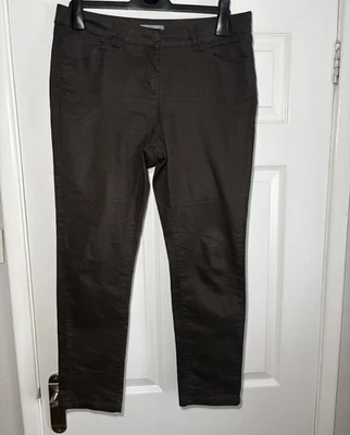 Marks & Spencer Brown Women’s Jegging Leggings Stretch Button Cotton Blend UK 14 - Image 1 of 4
