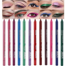 evpct 12Pcs Pink Rose Red Orange Purple Black Silver Blue Red Brown Colored G...