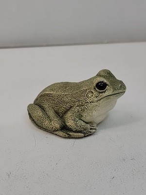 Vintage Handcast, Handpainted, 1984 Sandcast Sculpture Frog 