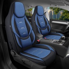 Schonbezüge Sitzbezüge für Audi Q3 F3 Bj ab 2018 in Schwarz/Blau H6