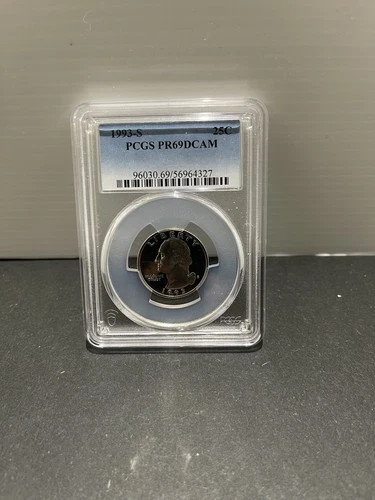 1993-S 25C PCGS WASHINGTON PROOF QUARTER PR69DCAM