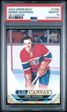 2024-25 Upper Deck Canvas Bernie Geoffrion C382 Retired Short Print PSA 10 POP 1