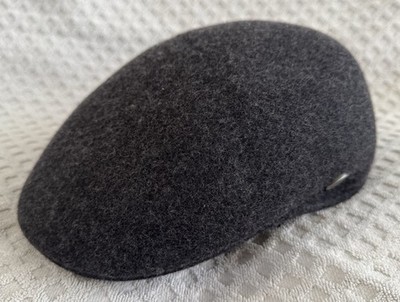 Bailey Of Hollywood Shupp II Flat Cap Cabbie Newsboy Hat Grey Mens XL Wool Gray